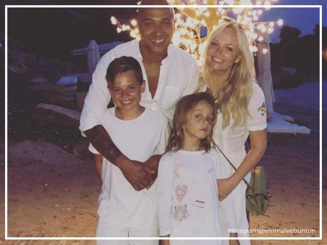 Emma Bunton with husband and sons