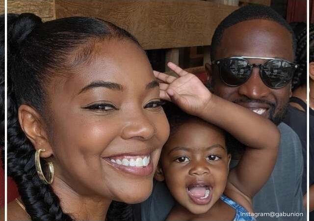 Gabrielle Union Dwayne Wade and daughter