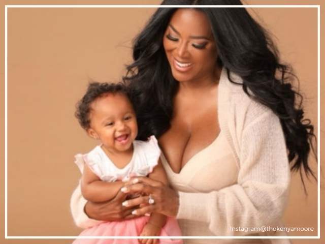 Kenya Moore with daughter Brooklyn