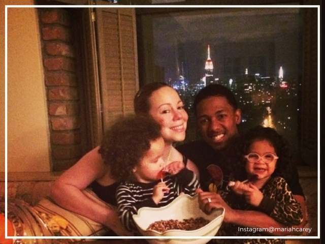 Mariah Carey with her girls and Nick Cannon